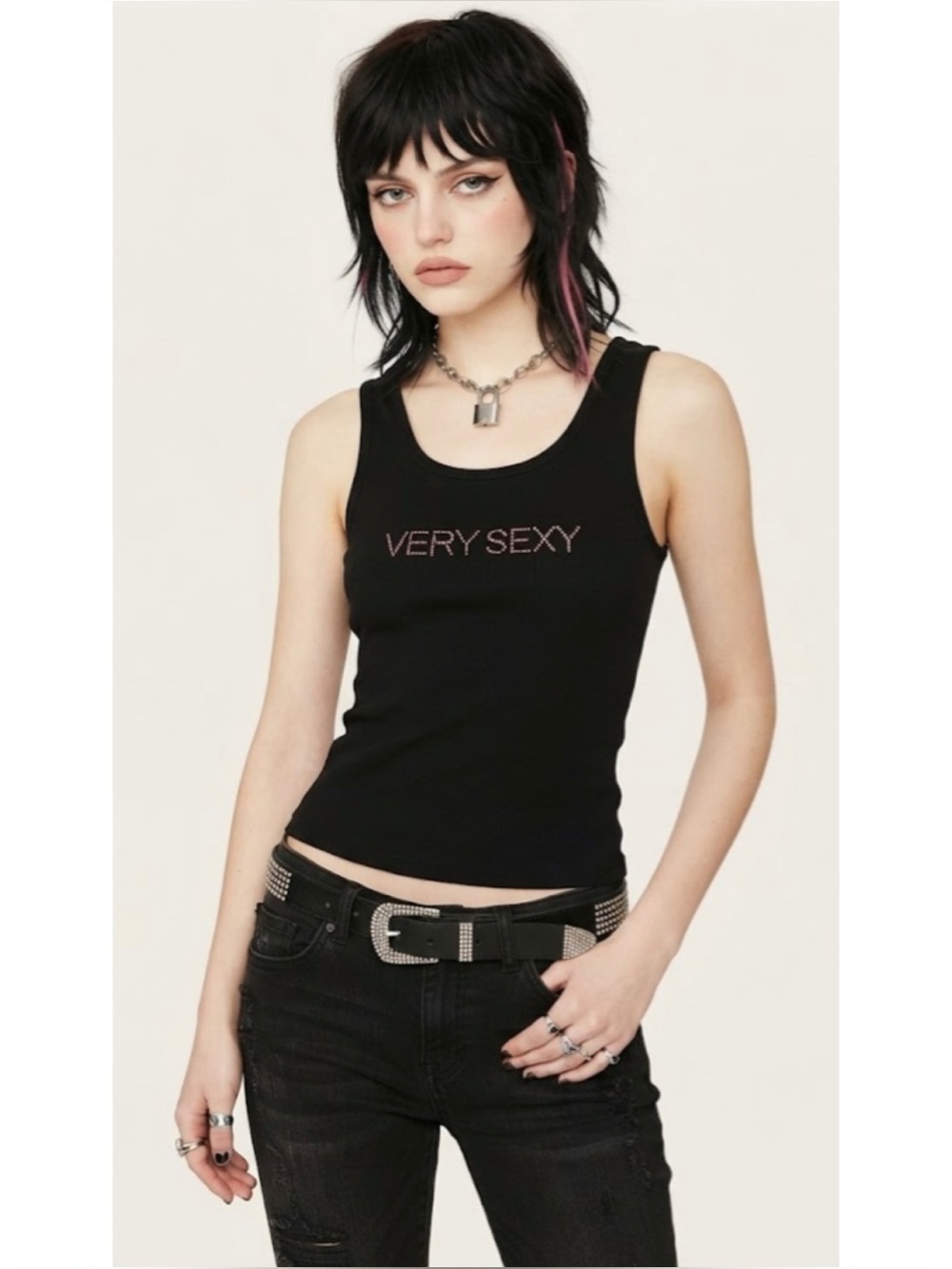 Victoria’s Secret Y2K Vintage Rhinestone Scoop Neck Tank Top
